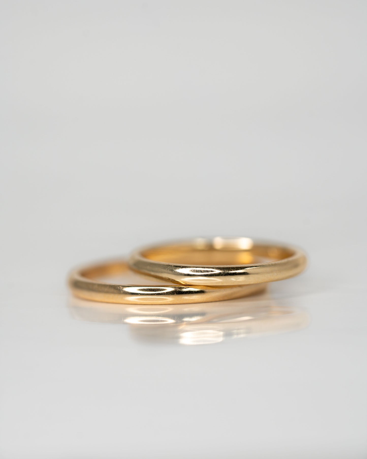 Two Marlowe 2mm Bands in 14k yellow gold