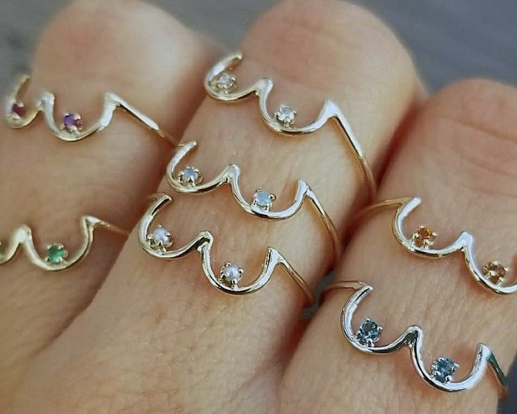 Boob Rings featuring ruby, white diamond, citrine, opal, emerald, pearl and blue sapphire