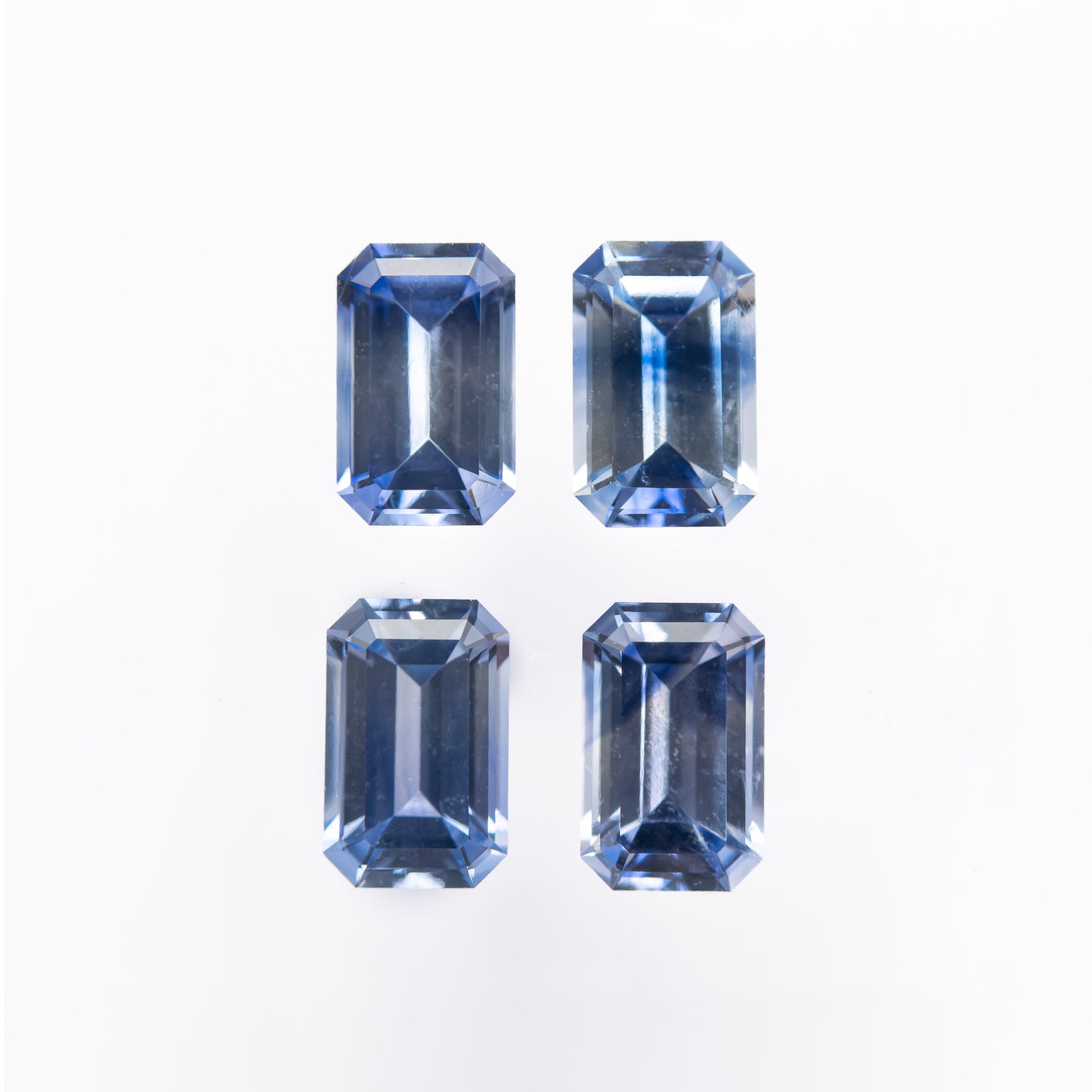 1.84cttw 4pc 5.5x3.5mm Cut Corner Rectangle Step Cut Sapphires 27723-01