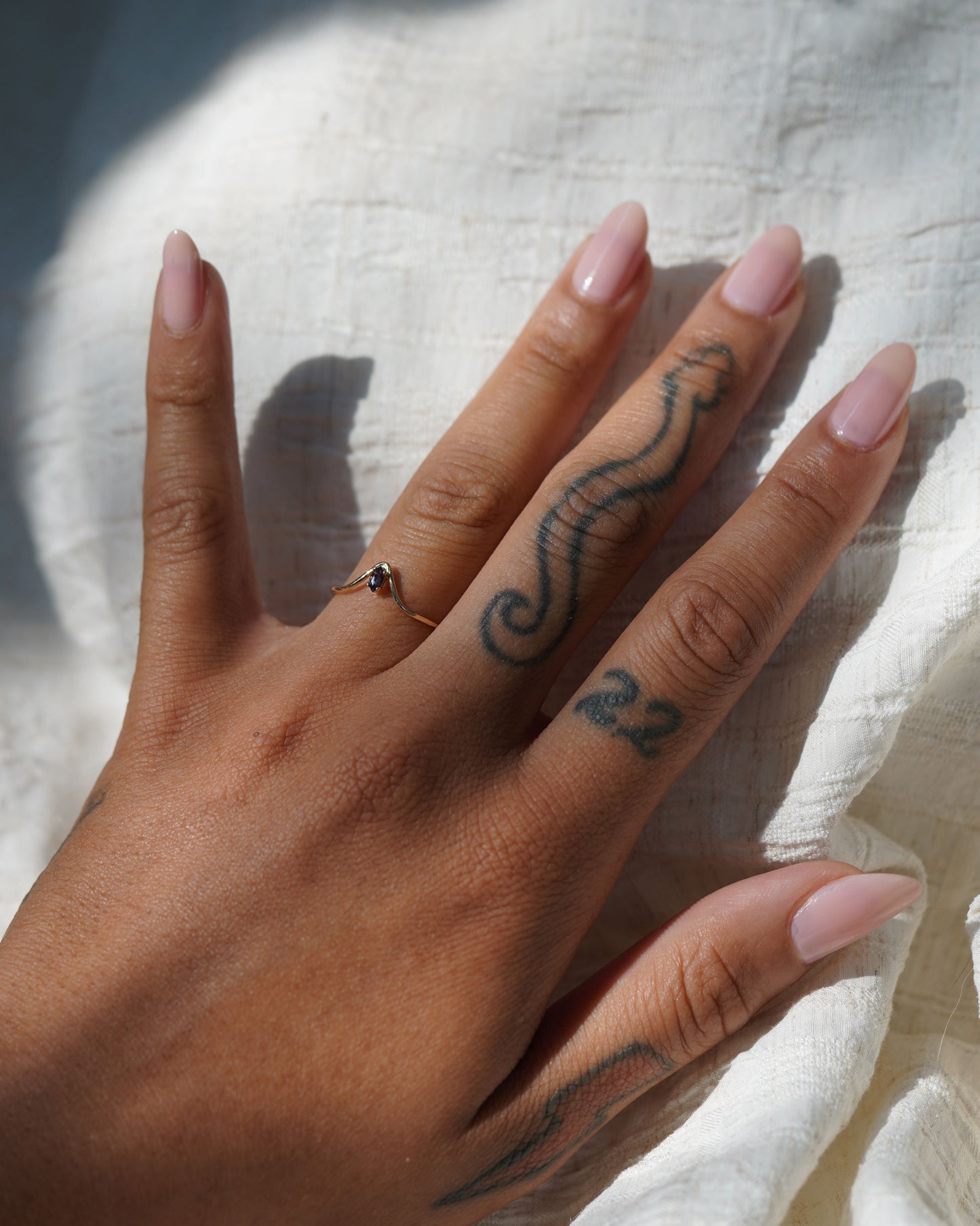 Cookie & Biscuit Ring modeled on a hand