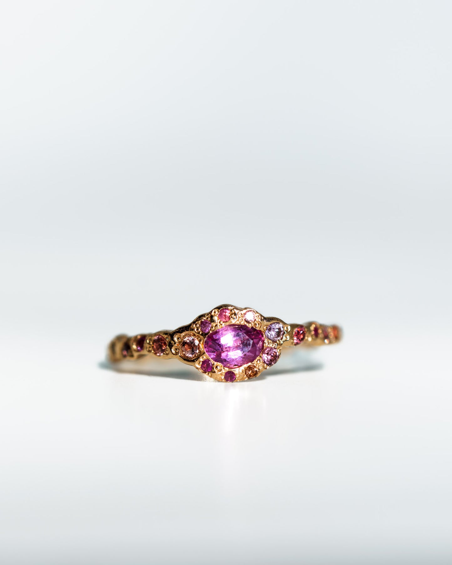 Pink Sapphire Fairy Ring in 14k rose gold
