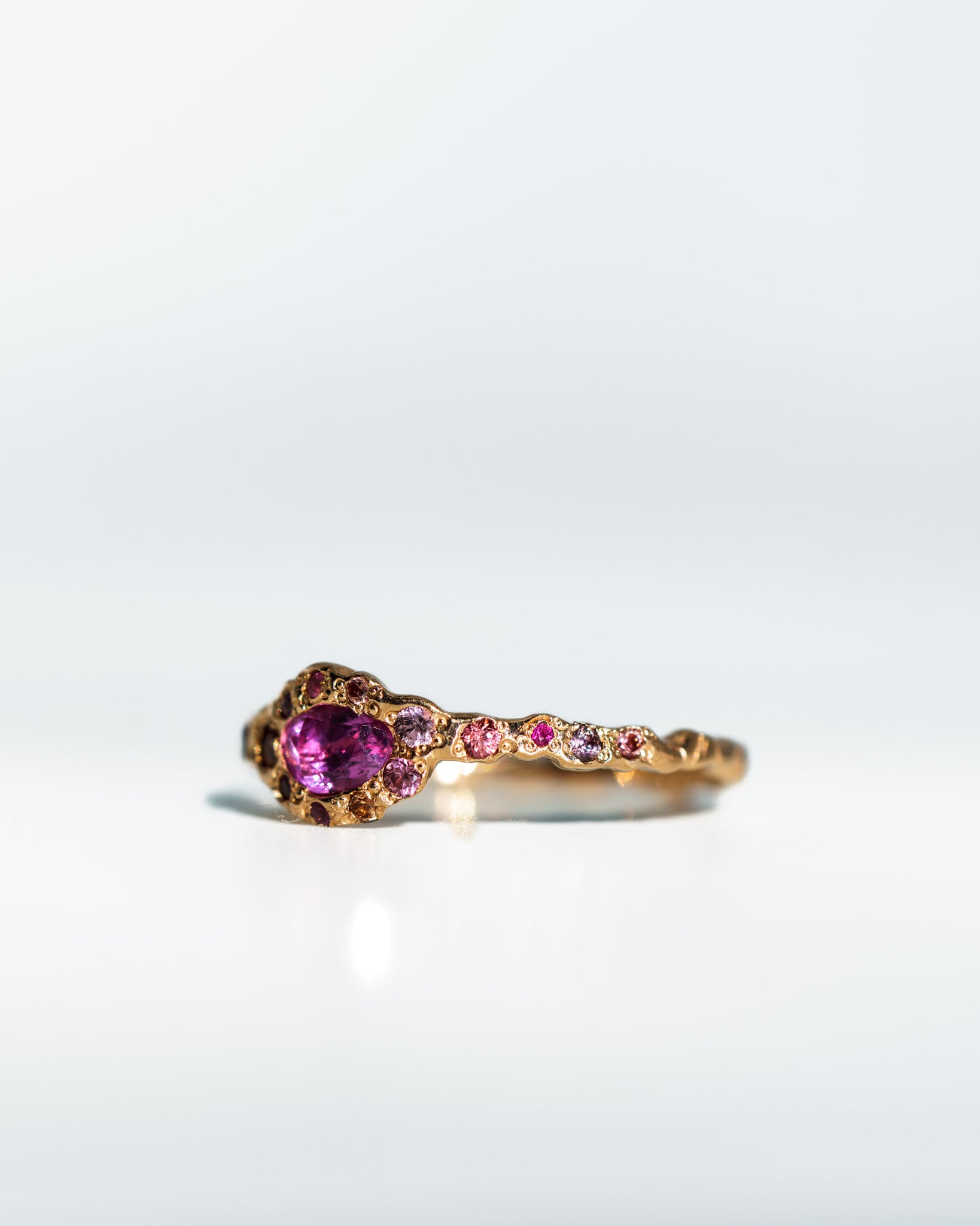 Pink Sapphire Fairy Ring in 14k rose gold