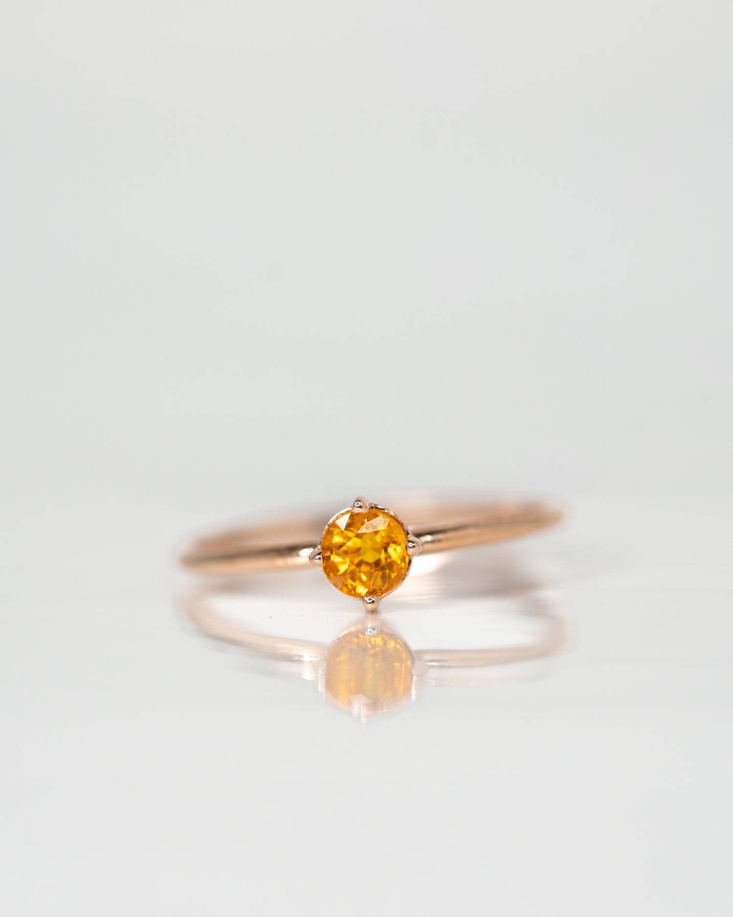 June's Orange Sapphire Ring