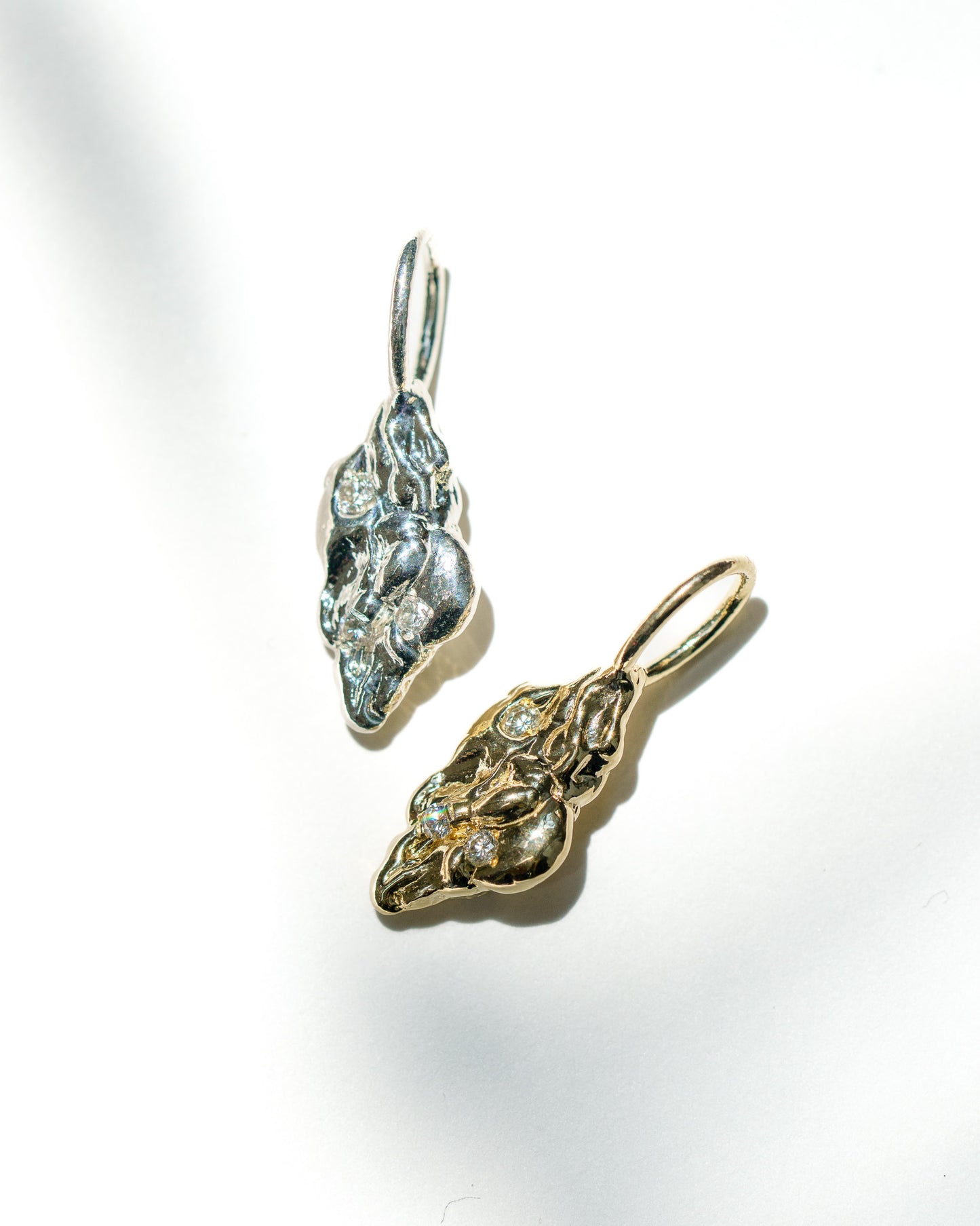 Moon & Stars Charm in 14k yellow gold and sterling silver