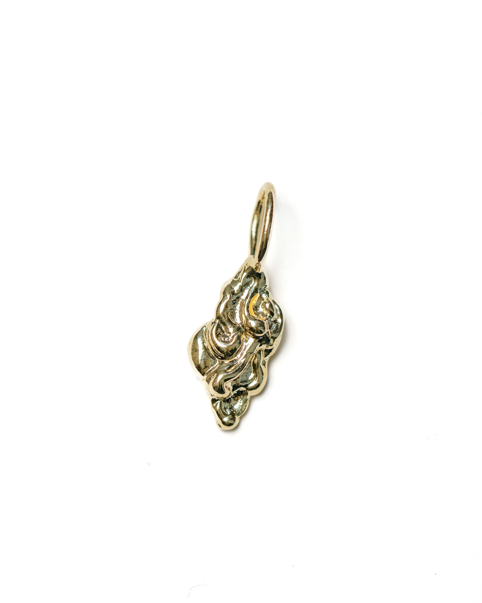 Reverse side of the Moon & Stars Charm in yellow gold