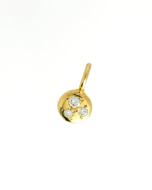 Diamond Sprinkle Charm in 14k yellow gold