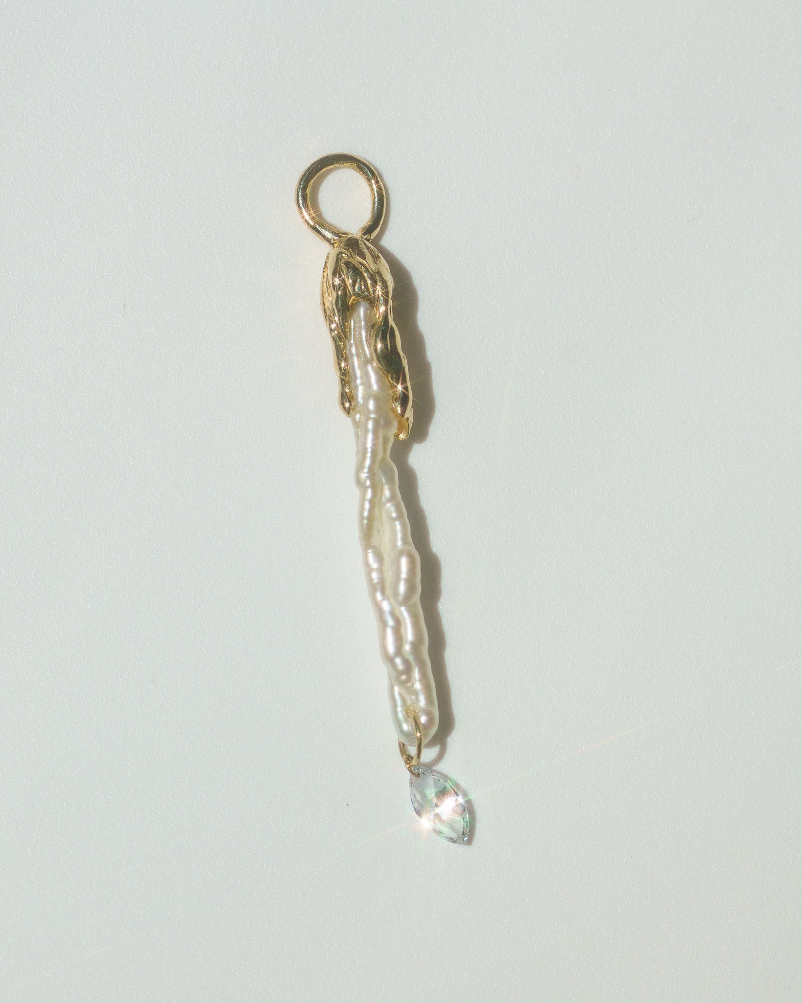 Stalactite Charm with marquise diamond
