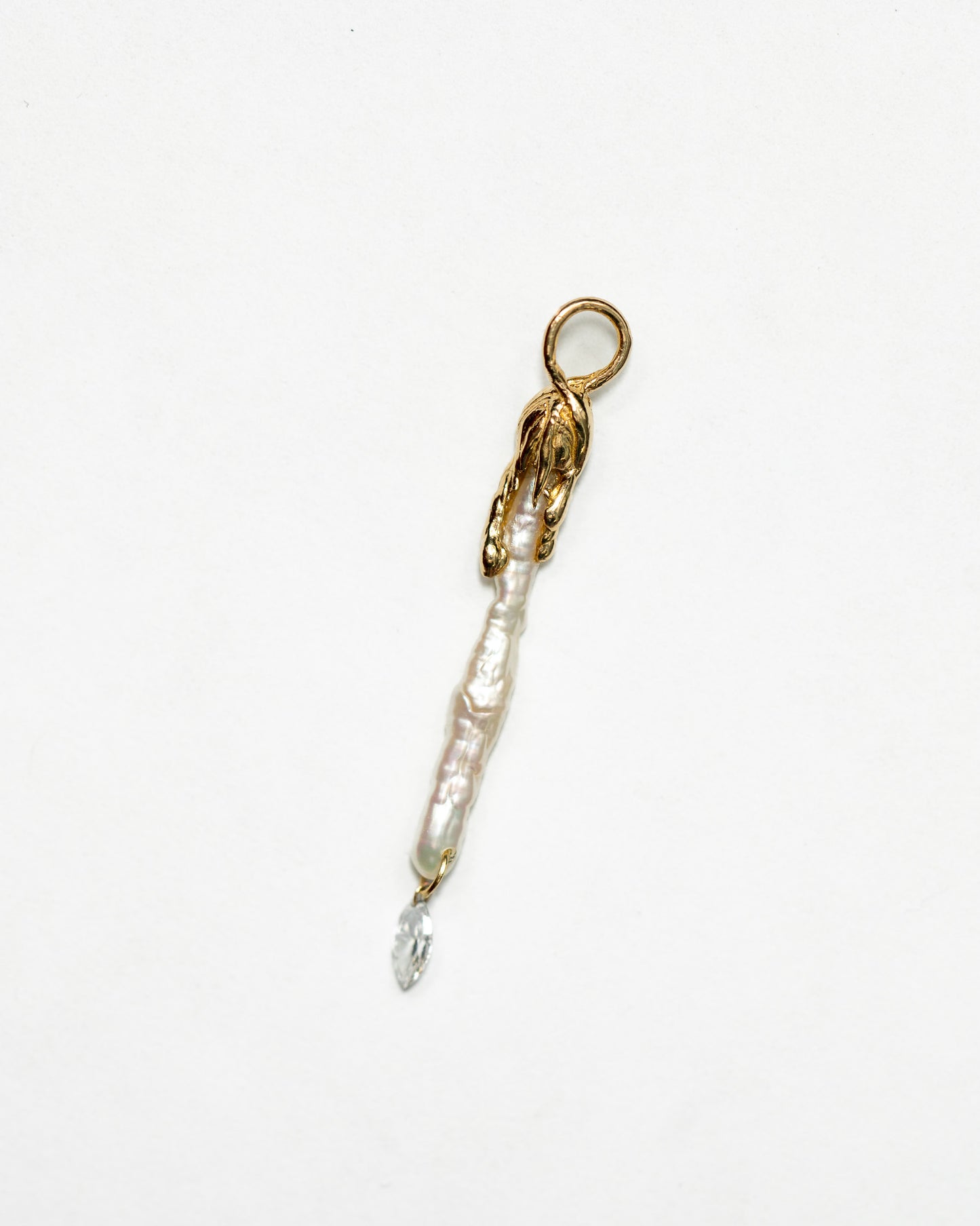 Stalactite Charm with marquise diamond