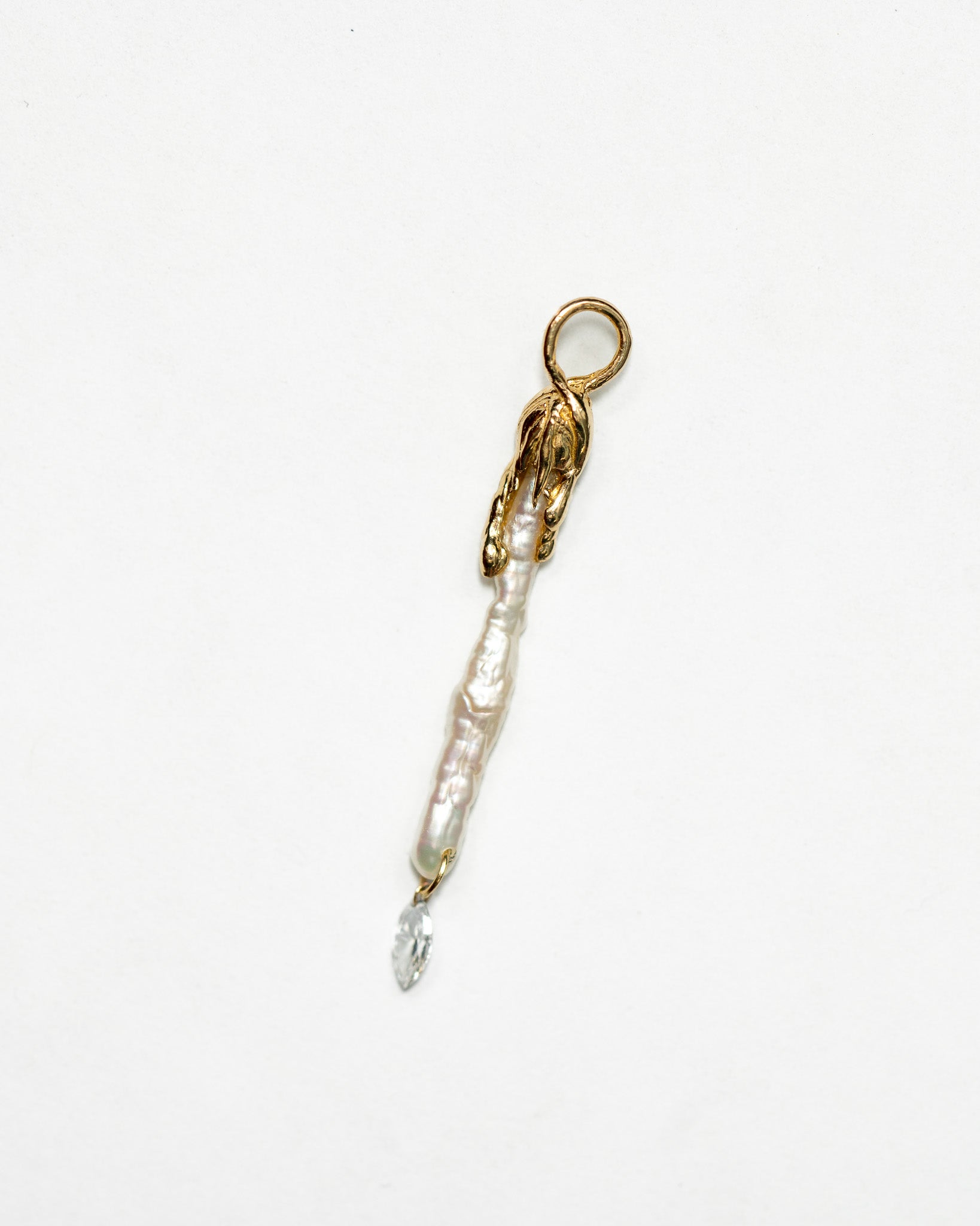 Stalactite Charm with marquise diamond
