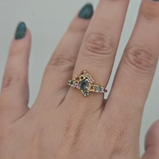 Video of Vineyard Sapphire Cluster Ring