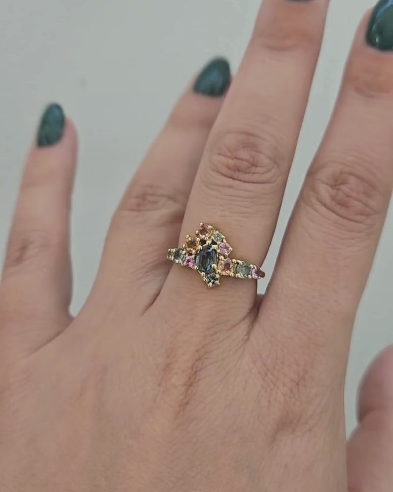 Video of Vineyard Sapphire Cluster Ring